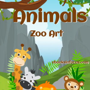 ebook cover for animal zoo colouring book