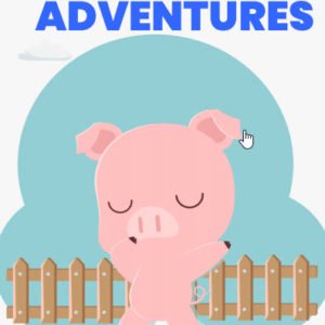 ebook cover for billi pig colouring book