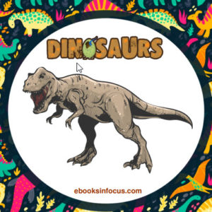 ebook cover for dinosaurs colouring book
