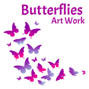 ebook cover for butterflies art colouring book