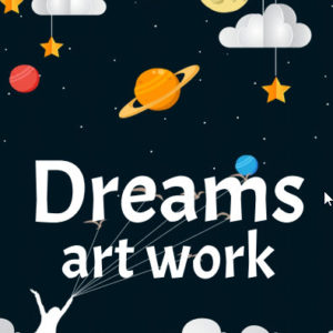 ebook cover for dreams art colouring book