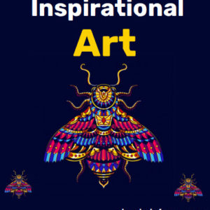 ebook cover for inspirational art colouring book