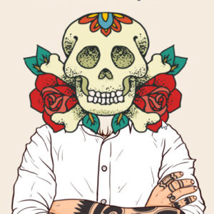 ebook cover for tattoo art colouring book
